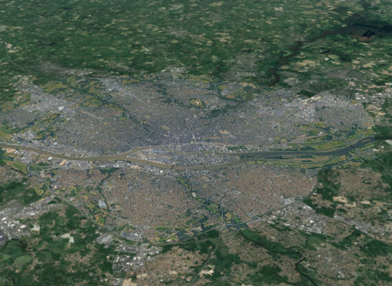 Vue aérienne de l'agglomération nantaise - © Google Earth